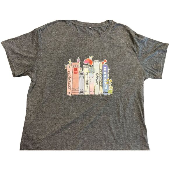 Swiftie T-Shirt - Books / Album Titles - Size 2XL - Picture 2 of 5